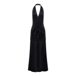Shona Joy Bianca Halter Plunged Maxi Dress
