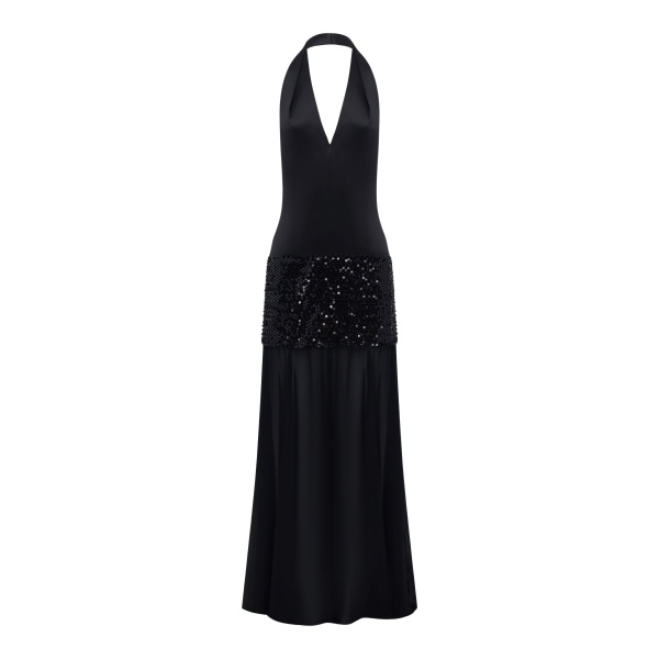 Shona Joy Bianca Halter Plunged Maxi Dress