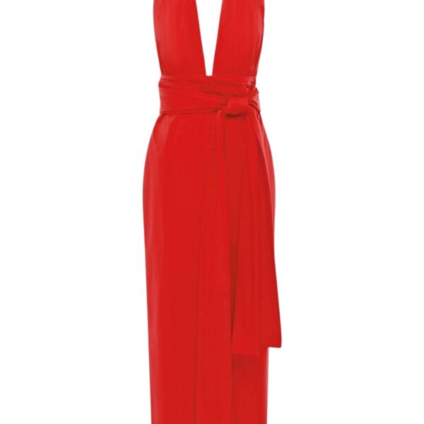Shona Joy Campbell Halter Plunged Maxi Dress
