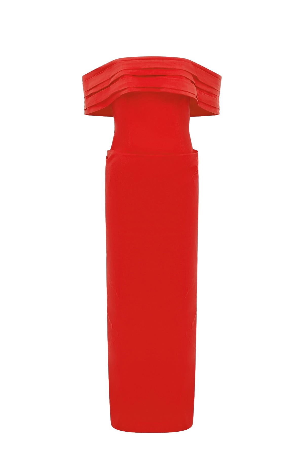 Shona Joy Campbell Off Shoulder Fitted Maxi Dress