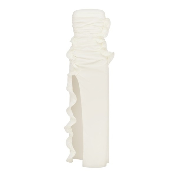 Shona Joy Campbell Ruffle Side Split Maxi Dress