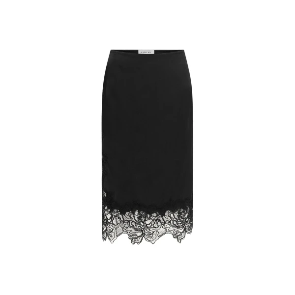 Shona Joy Eniko Lace Split Midi Skirt
