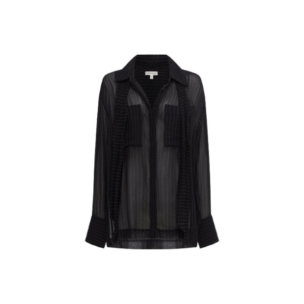 Shona Joy Irving Polka Dot Sheer Shirt