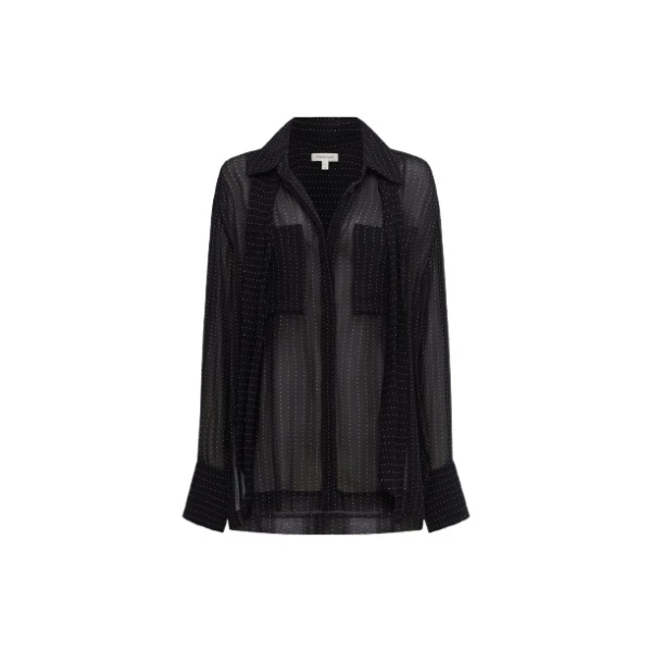 Shona Joy Irving Polka Dot Sheer Shirt