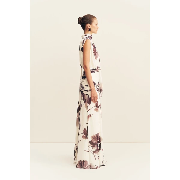 Shona Joy Marpessa Scarf Neck Maxi Dress