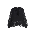 ulla johnson adonis silk applique blouse