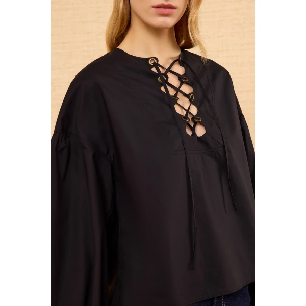 aria cotton top noir