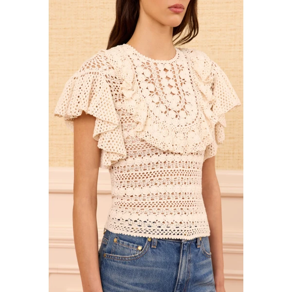 bea crochet top cowrie