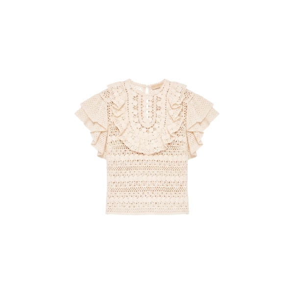 ulla johnson bea crochet top