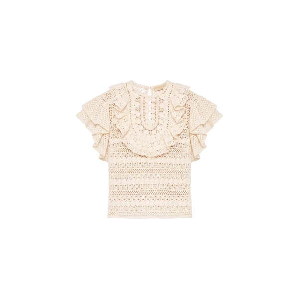 ulla johnson bea crochet top