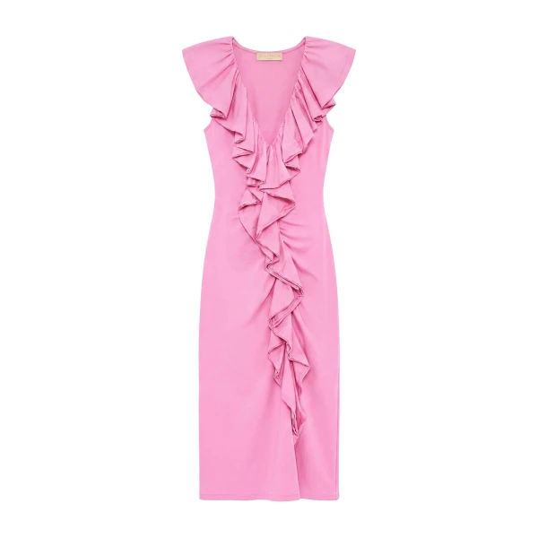 ulla johnson chiara cotton ruffle dress