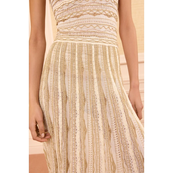 clio knit midi skirt conch