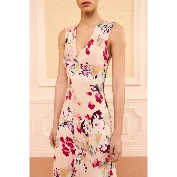 elowen silk dress summer garden