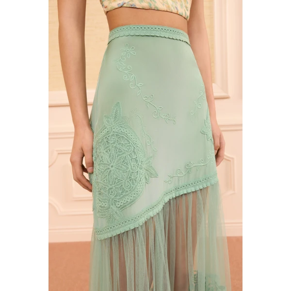elspeth silk midi skirt arctic