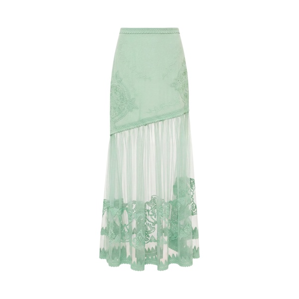 ulla johnson elspeth silk midi skirt