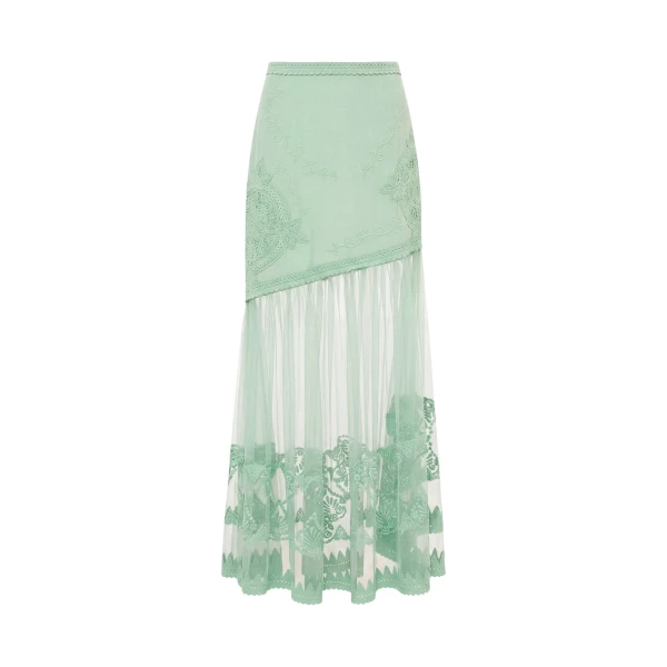 ulla johnson elspeth silk midi skirt