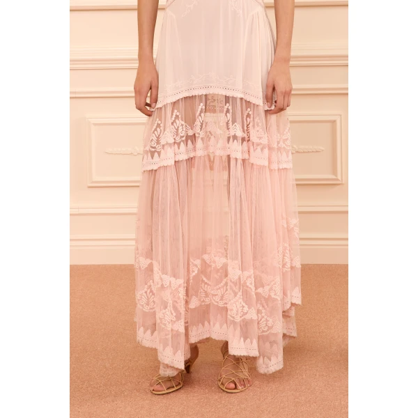 florence silk dress blush