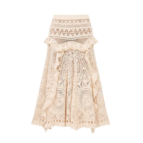 ulla johnson floretta crochet skirt