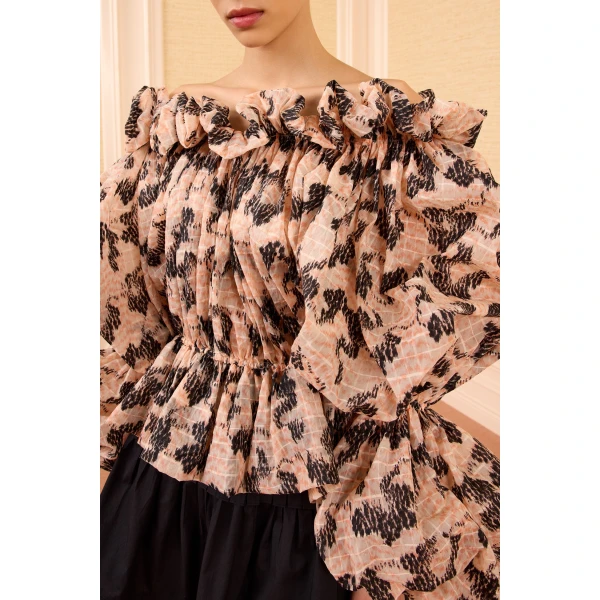 helene ripstop blouse pink onyx