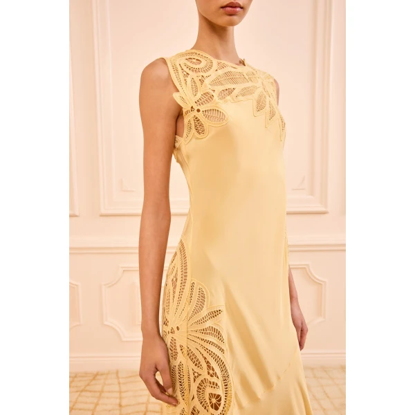 idra lace applique dress dandelion