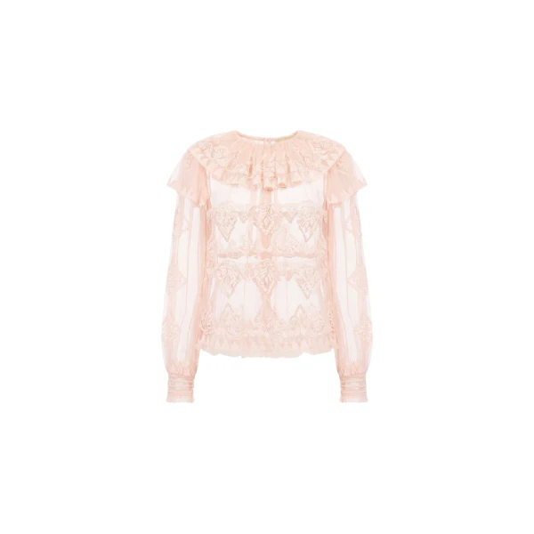 ulla johnson ivy tulle blouse