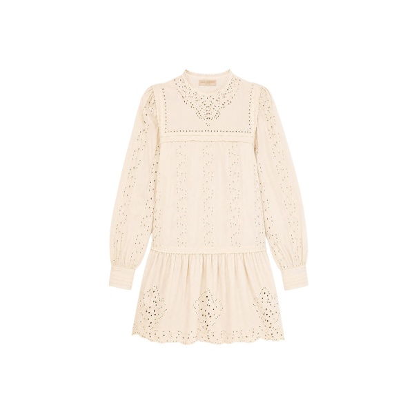 ulla johnson keira long sleeve cotton mini dress