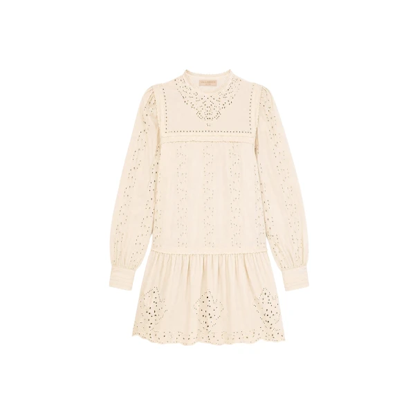 ulla johnson keira long sleeve cotton mini dress