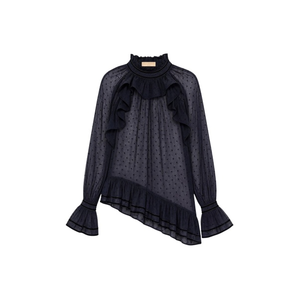 ulla johnson marcella long sleeve cotton blouse