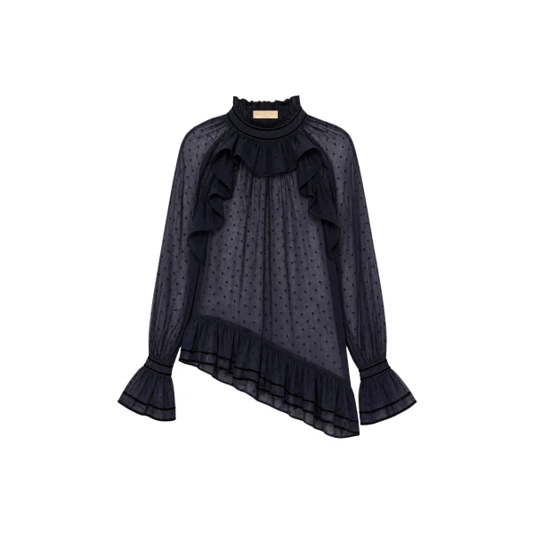 ulla johnson marcella long sleeve cotton blouse