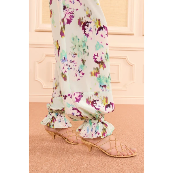 octavia silk cinched pant oasis