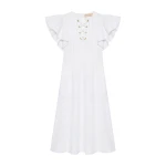 ulla johnson odessa cotton dress with lace up