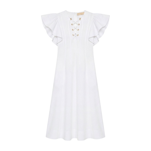 ulla johnson odessa cotton dress with lace up