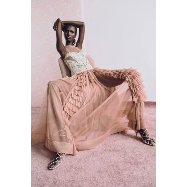 ulla johnson orla crochet & tulle dress