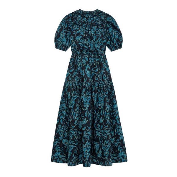 ulla johnson othella short sleeve cotton dress