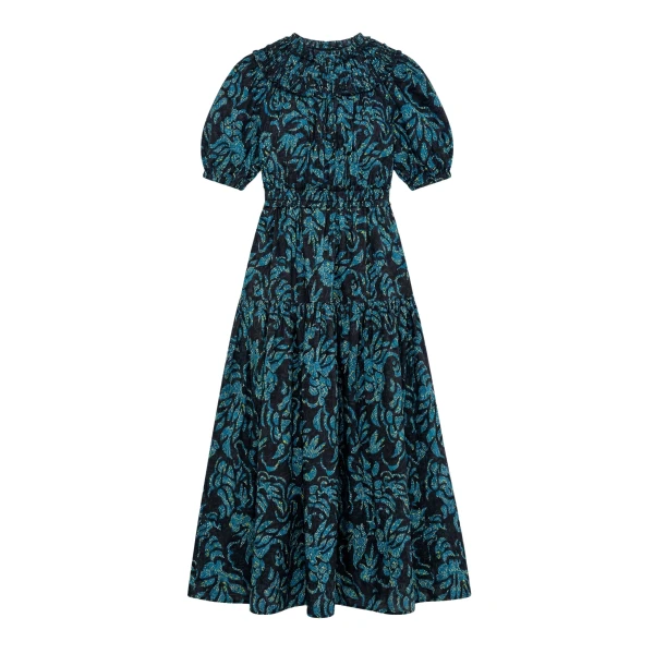 ulla johnson othella short sleeve cotton dress