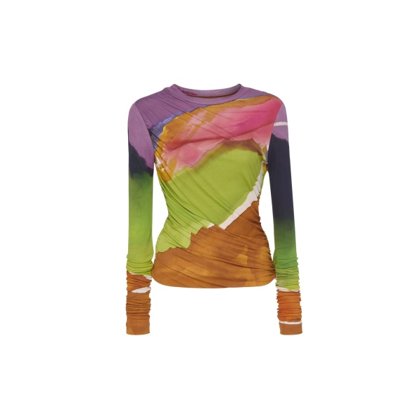 ulla johnson paradis ruched jersey top