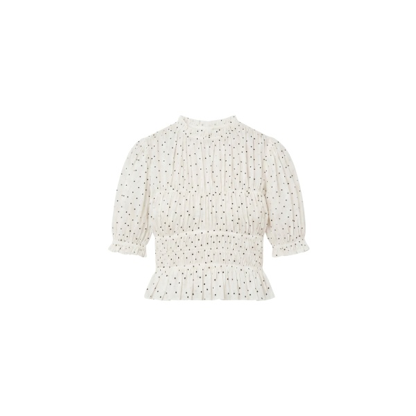 ulla johnson rae short sleeve cotton top