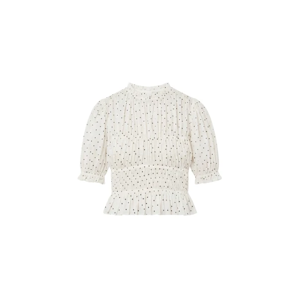 ulla johnson rae short sleeve cotton top