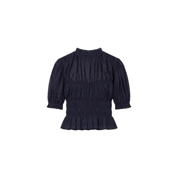ulla johnson rae short sleeve cotton top