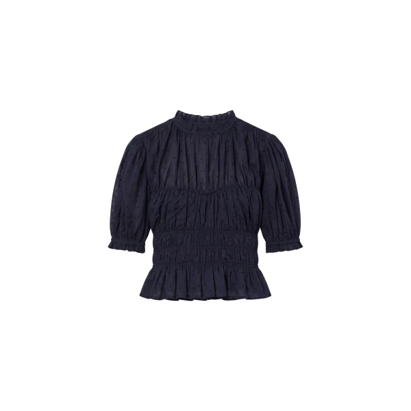 ulla johnson rae short sleeve cotton top