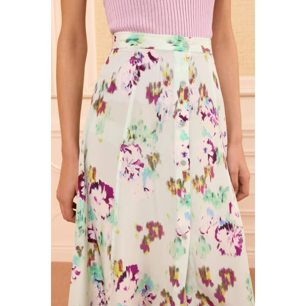 rowan silk midi skirt oasis