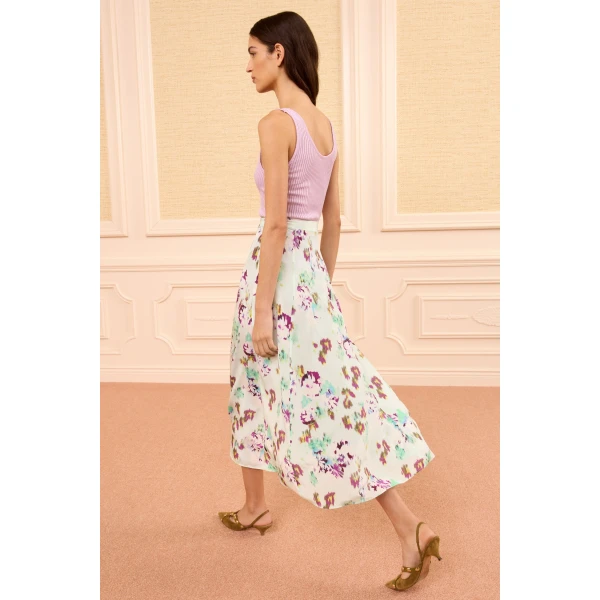 ulla johnson rowan silk midi skirt