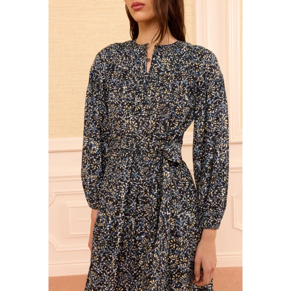 serephina cotton dress midnight bloom