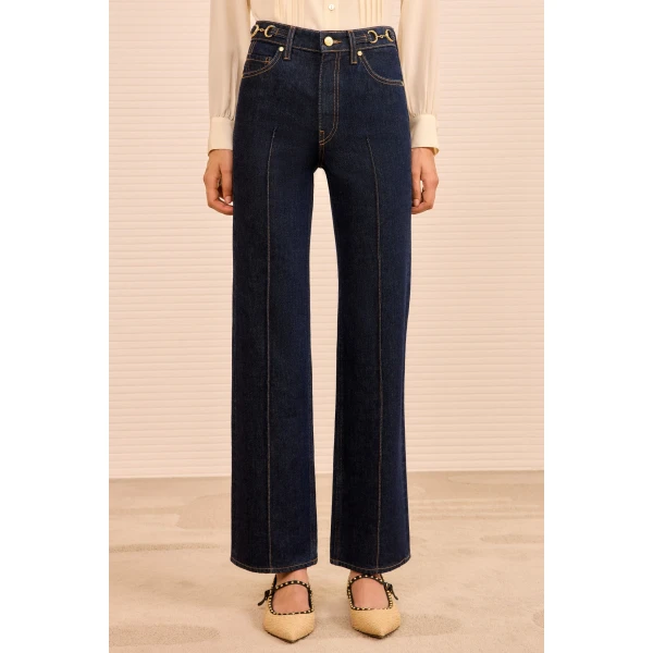 the agatha straight leg pintuck jean tigris
