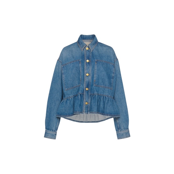 ulla johnson the arquette denim peplum jacket