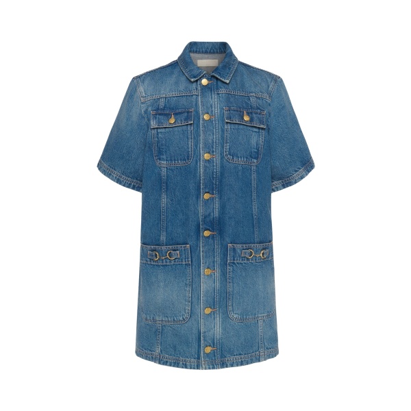ulla johnson the painters denim mini dress