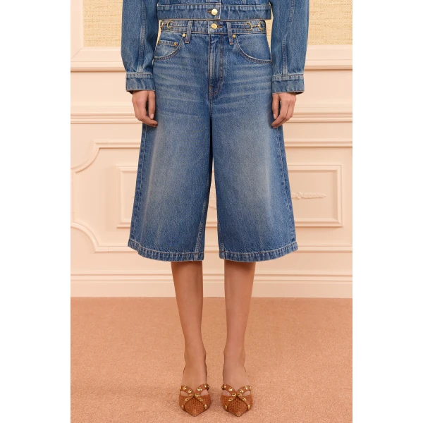 the rowan denim culotte danube