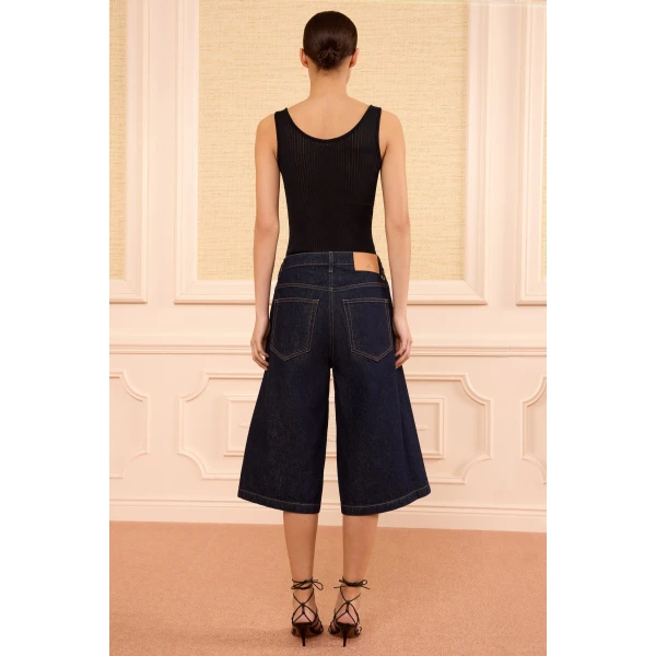 ulla johnson the rowan denim culotte