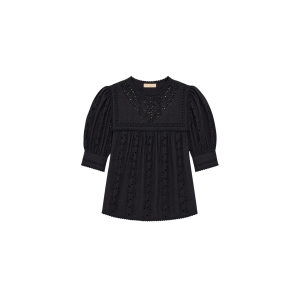 ulla johnson una short sleeve cotton top