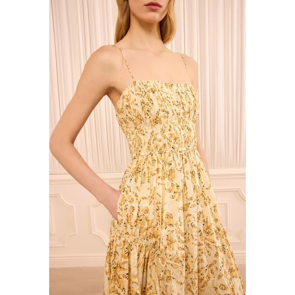 vidri cami cotton dress chamomile